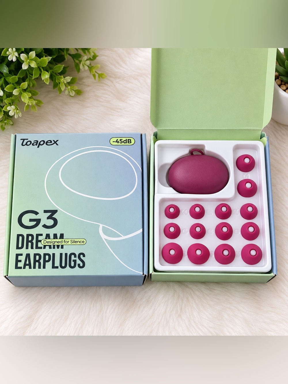 Apex Pink Noise-Reducing Earplug Kit with Compact Case